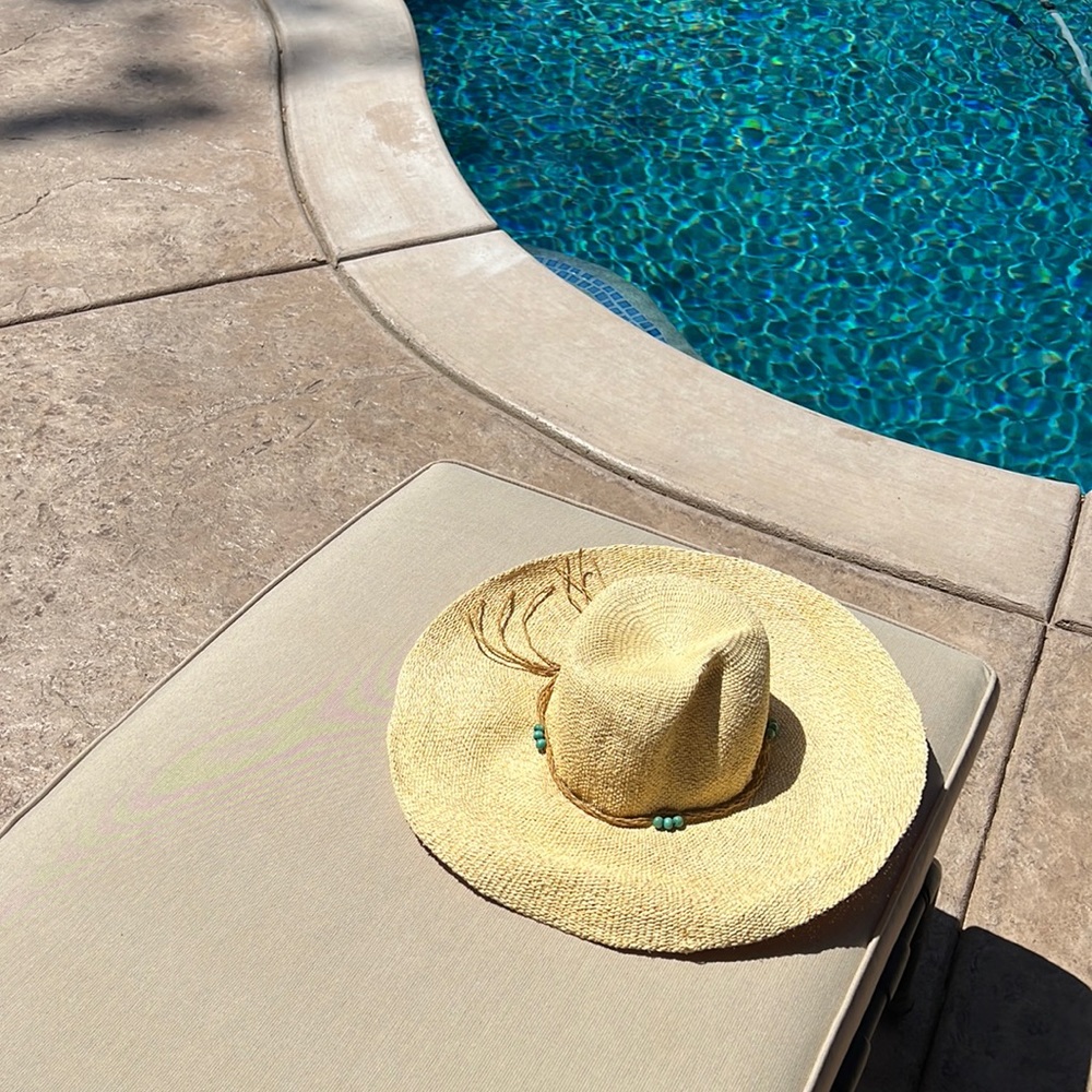 Roxy Straw Floppy hat with beaded detail